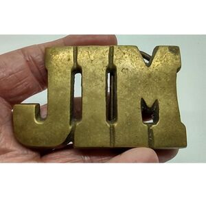 JIM Vintage Solid Bras Belt Buckle made in Taiwan
